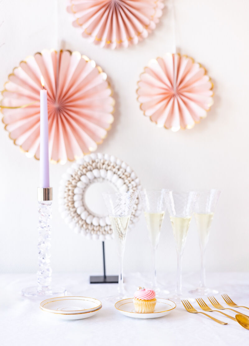 Pastellfärgade cupcakes för baby shower