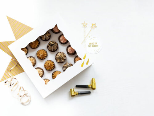 Nyårscupcakes med choklad och guld – Countdown Celebration Cupcakes | My Little Cupcake Stockholm